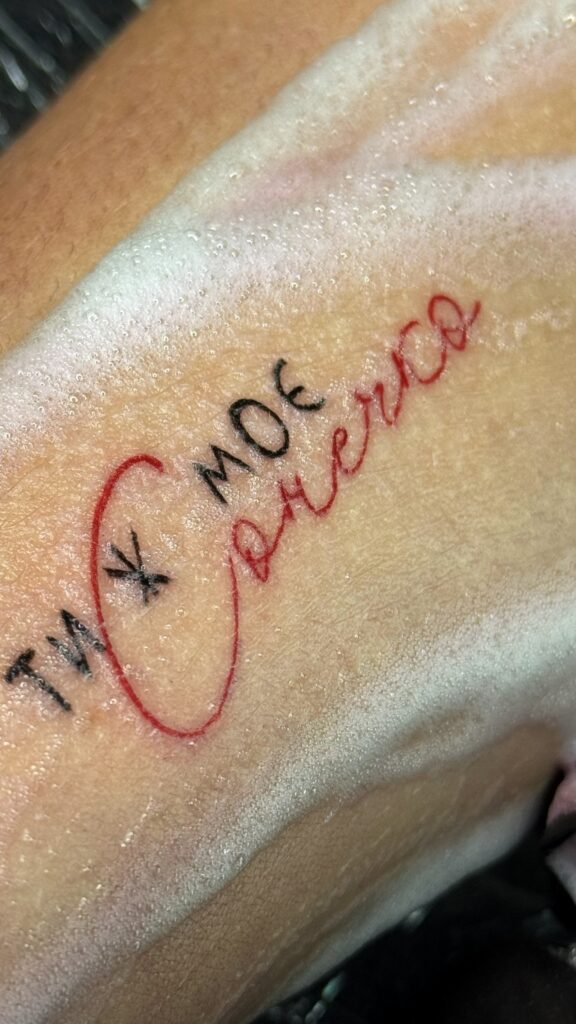 Тату напис «Ти моє серце» на передпліччі — Skaty.Tattoo