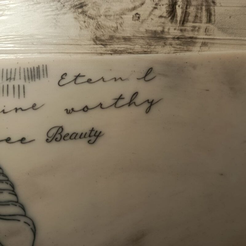 Практика тату напису і мушлі на штучній шкірі — Skaty.Tattoo